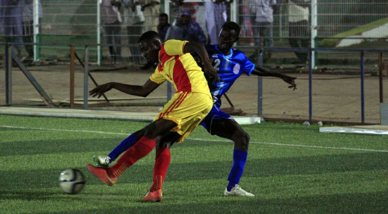 من مباراة الأهلي شندي مع المريخ نيالا