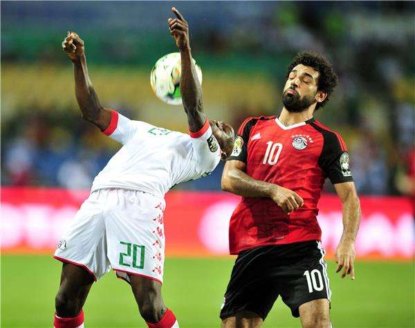 جانب من مباراة مصر أمام بوركينا فاسو