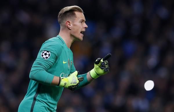 شتيجن تألق خلال مباراة اليوم