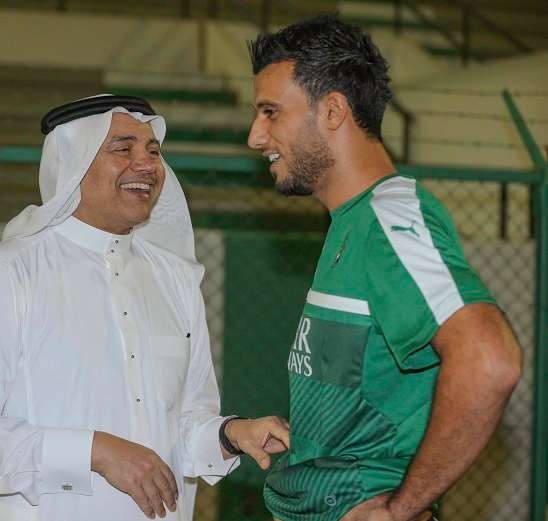 أحمد المرزوقي مع المهاجم السومة