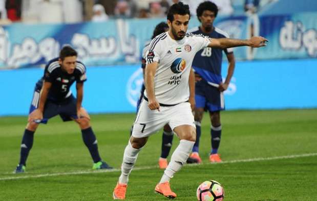 جانب من مباراة الجزيرة وبني ياس