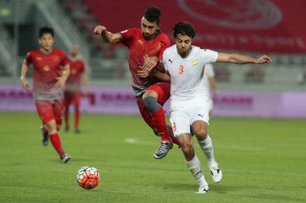 جانب من مباراة بين لخويا وأم صلال