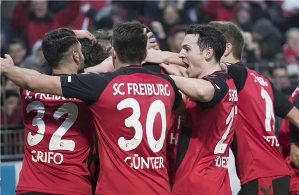 فرحة لاعبي فرايبورج