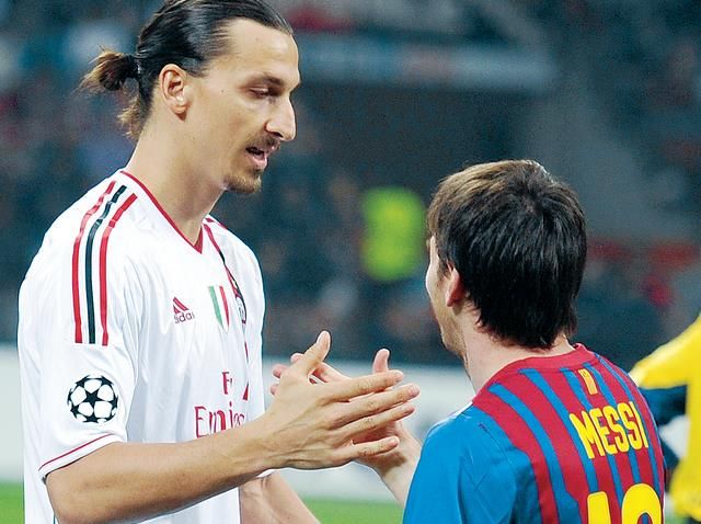 ميسي وإبراهيموفيتش