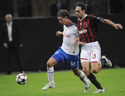 نيستا في لقاء الفريق الأخير أمام زيورخ في دوري الأبطال