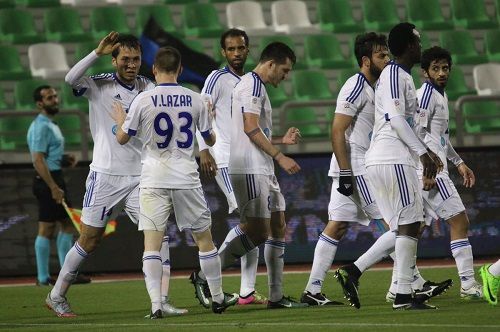 فرحة لاعبي السيلية خلال المباراة