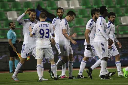 فرحة لاعبي السيلية خلال المباراة