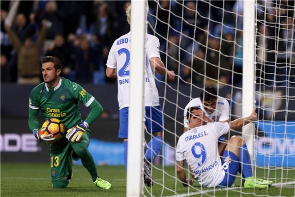 احتفال لاعبي مالاجا عقب الهدف