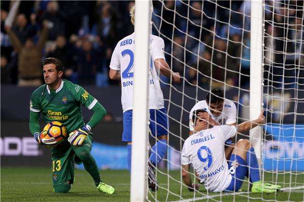 احتفال لاعبي مالاجا عقب الهدف