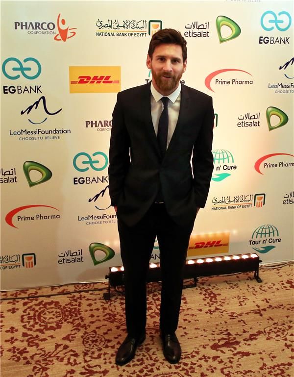 ميسي في حفل التكريم