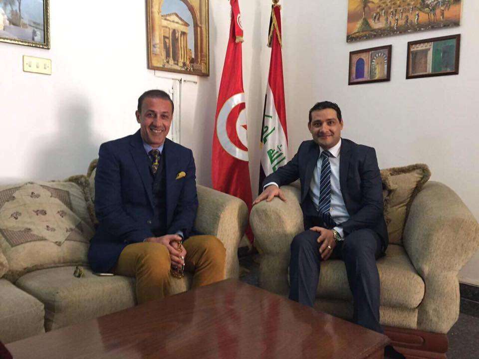 شرار حيدر مع السفير التونسي