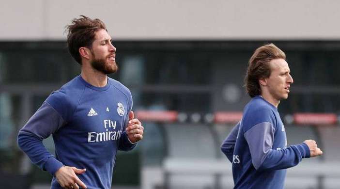 جانب من تدريبات ريال مدريد 