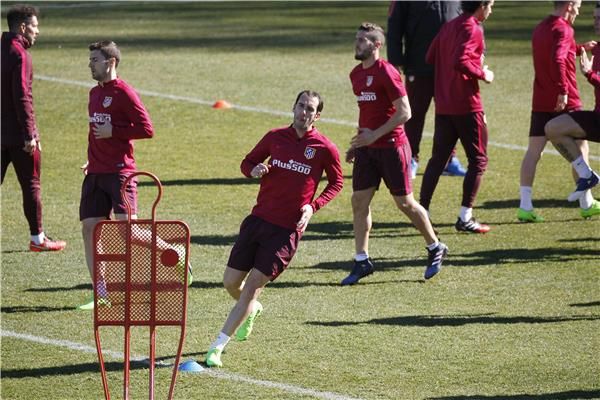 جودين في تدريبات أتلتيكو مدريد اليوم