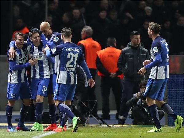 فرحة لاعبي هيرتا برلين