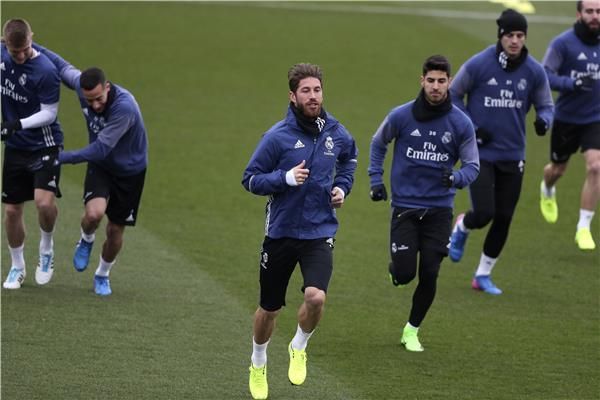 راموس في تدريبات ريال مدريد
