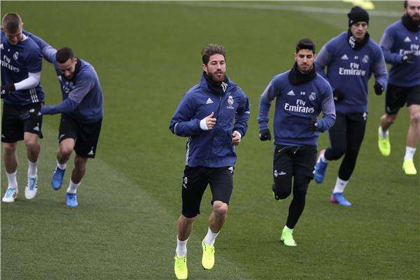 راموس في تدريبات ريال مدريد