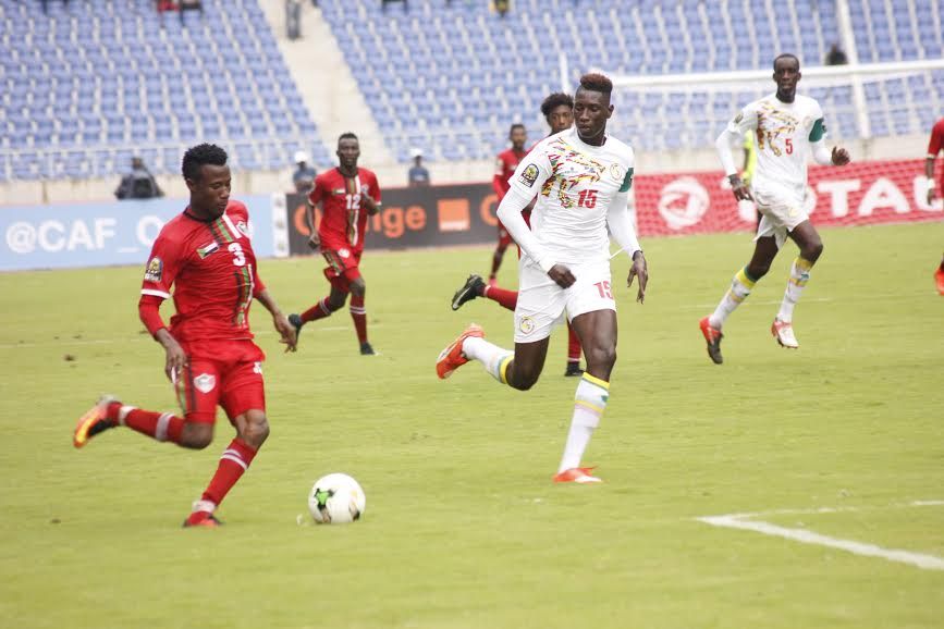 جانب من المباراة الأولى للسودان ضد السنغال