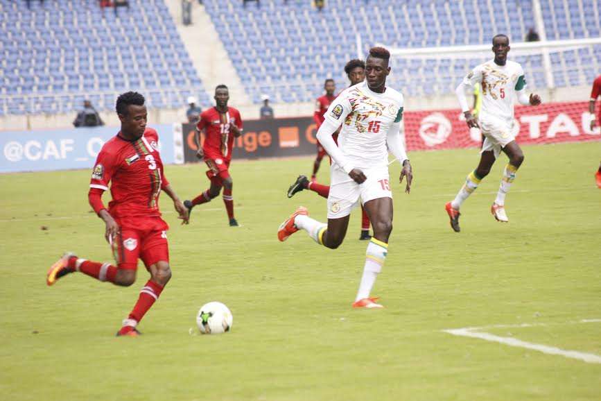 جانب من المباراة الأولى للسودان ضد السنغال