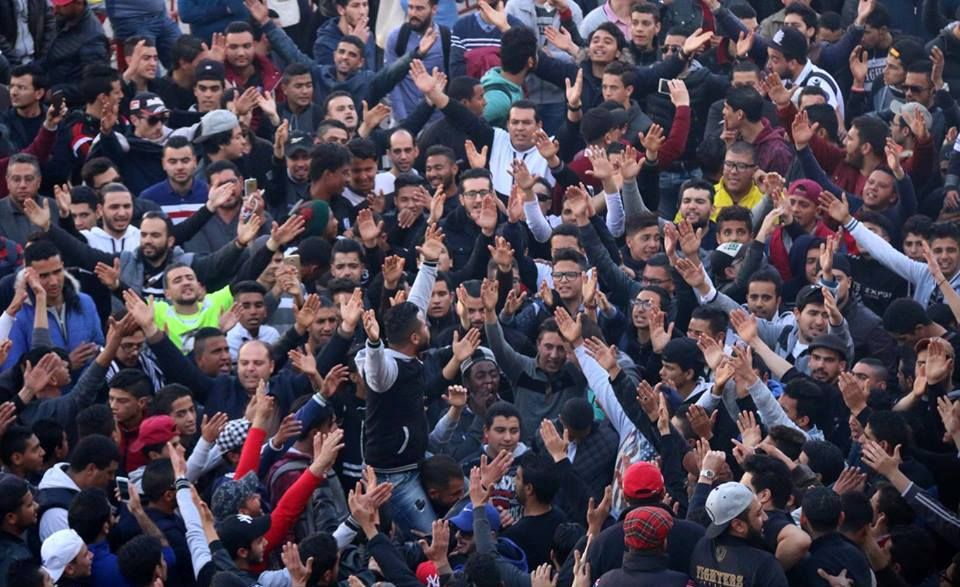 من الوقفة الاحتجاجية لجماهير النادي الصفاقسي