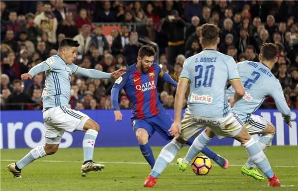 ميسي في لقطة من مباراة سيلتا فيجو