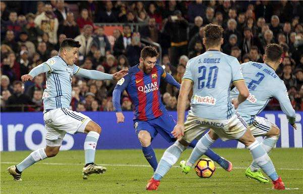 ميسي في لقطة من مباراة سيلتا فيجو