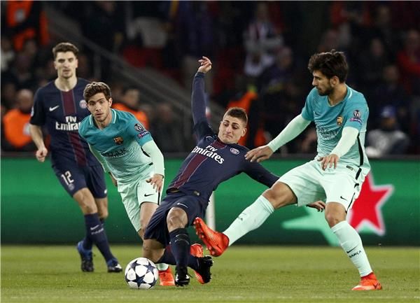 فيراتي في مباراة الذهاب أمام برشلونة