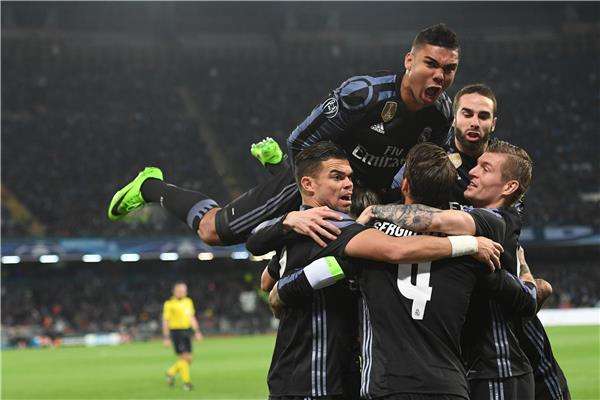 فرحة لاعبي ريال مدريد