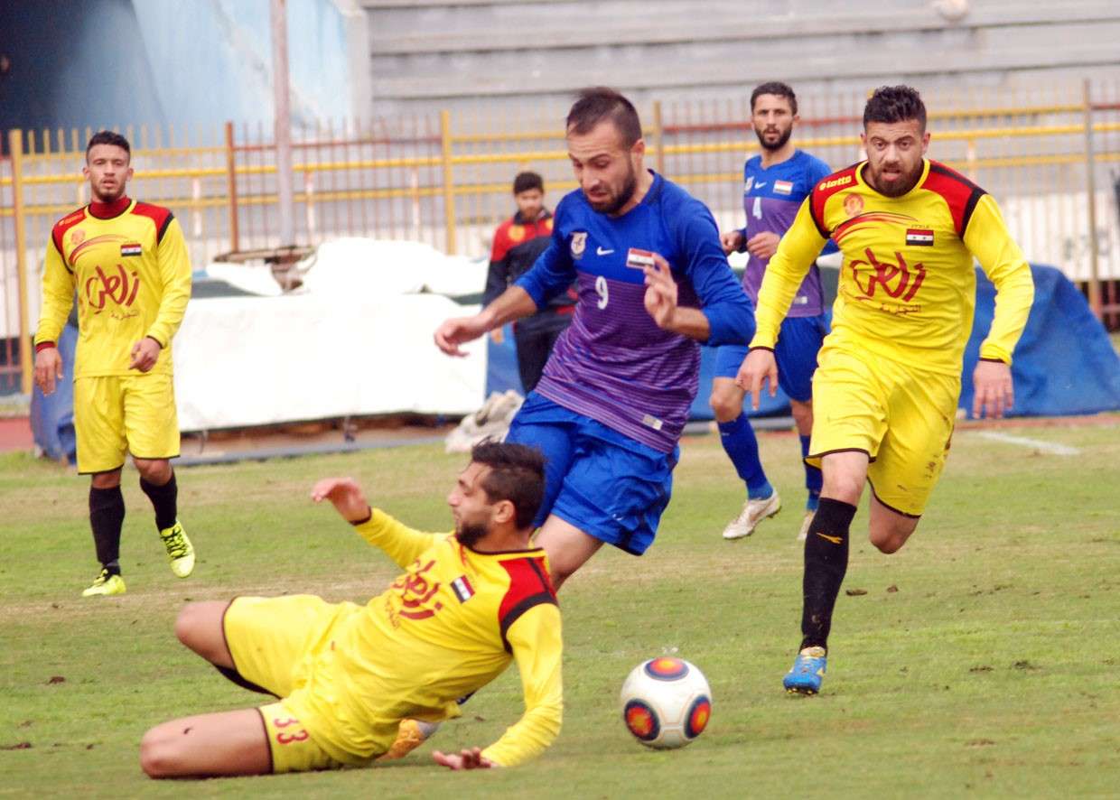 جانب من مباراة بالدوري السوري