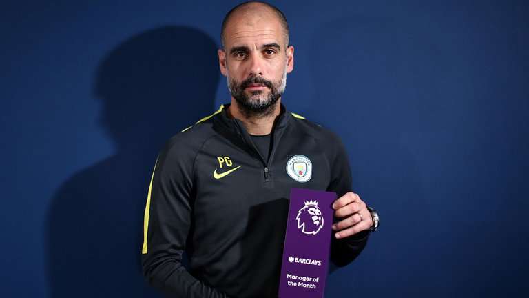 جوارديولا مدرب شهر فبراير