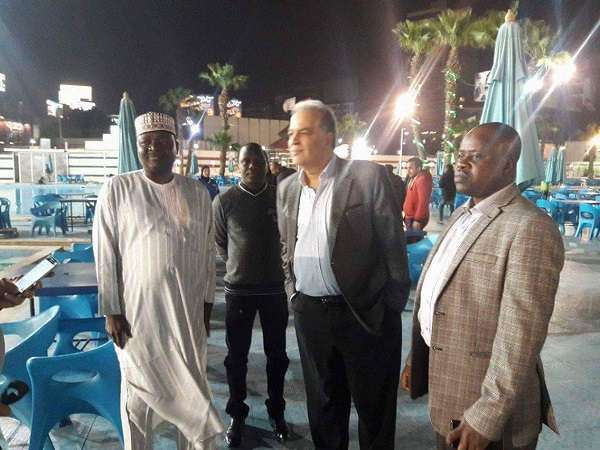 جانب من حضور الوفد النيجيري داخل الزمالك