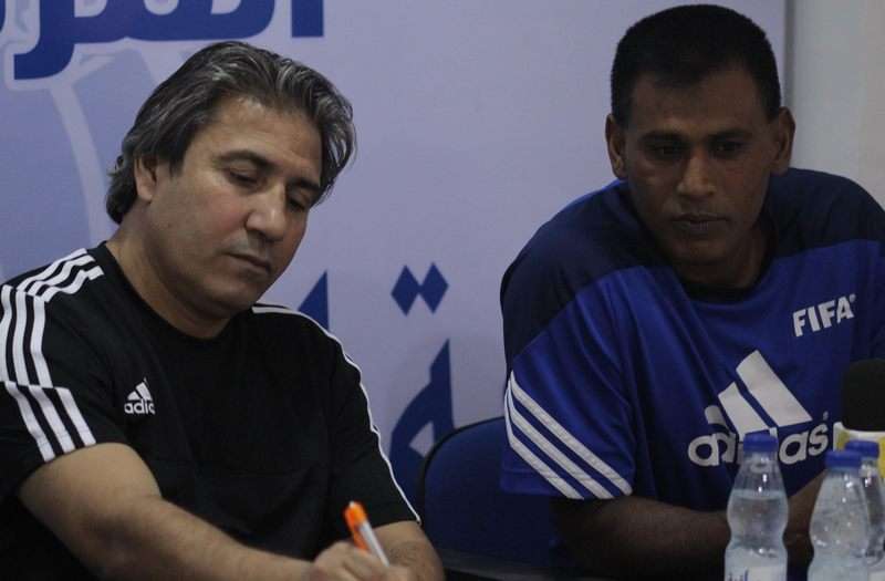 المدربان خلال المؤتمر الصحفي