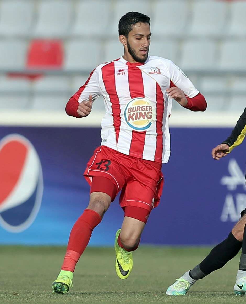 التعمري خلال إحدى المباريات