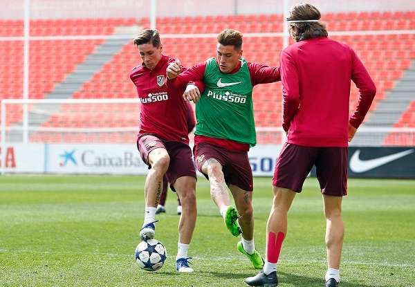 توريس في تدريبات أتلتيكو مدريد