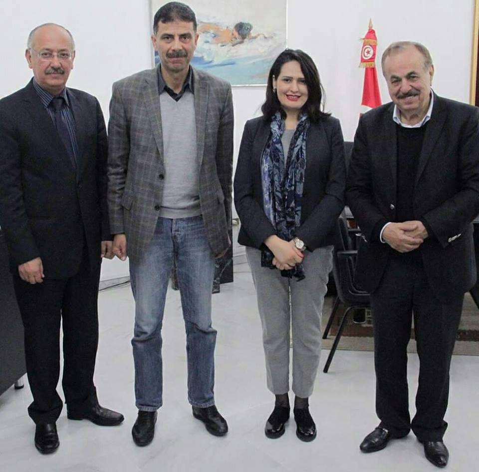 من حفل استقبال وزيرة الرياضة التونسية