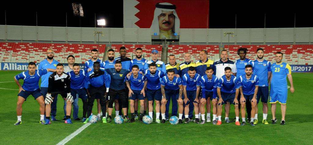 جانب من استعدادات الصفاء على استاد البحرين