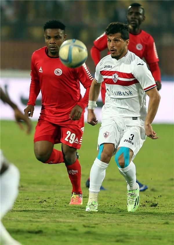 جانب من مباراة الذهاب بين الزمالك ورينجرز