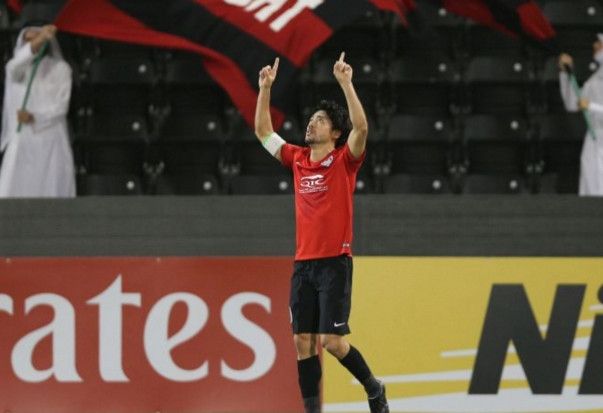 فرحة لاعب الريان تاباتا بالهدف