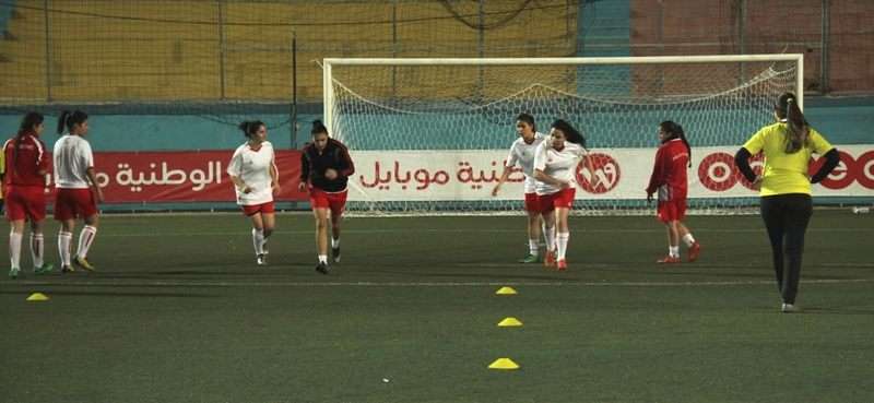 جانب من تدريبات المنتخب النسوي