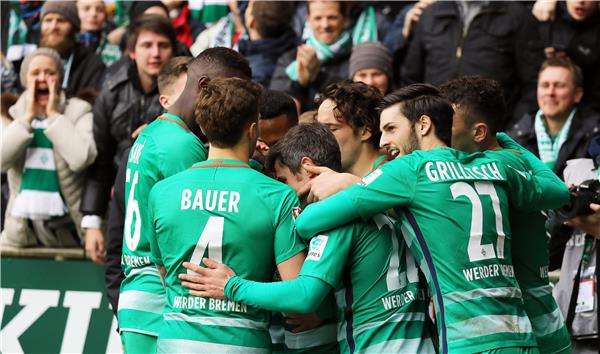 فرحة لاعبي بريمن