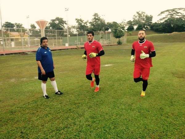 من تدريبات حراس المنتخب السوري
