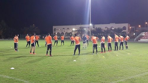 جانب من تدريبات المنتخب الأولمبي في الامارات