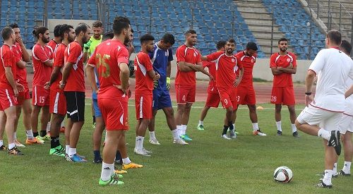 من تدريبات المنتخب اللبناني