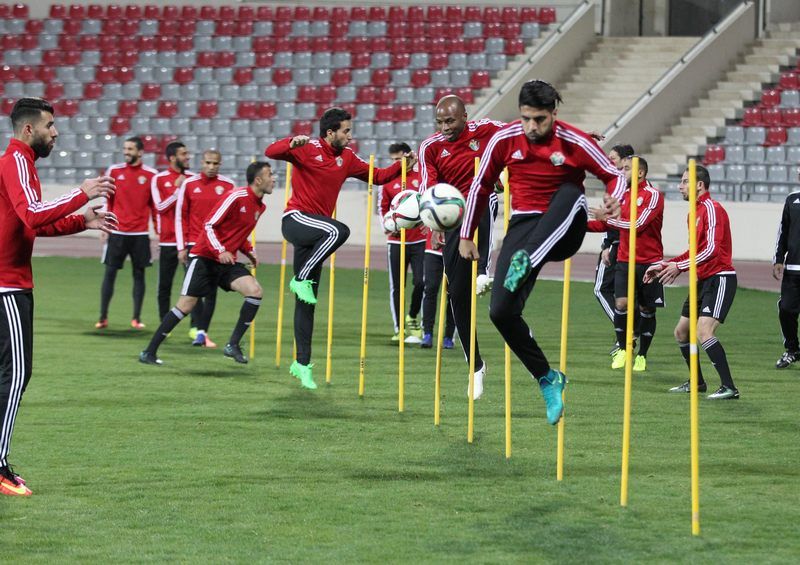 من تدريبات المنتخب الأردني
