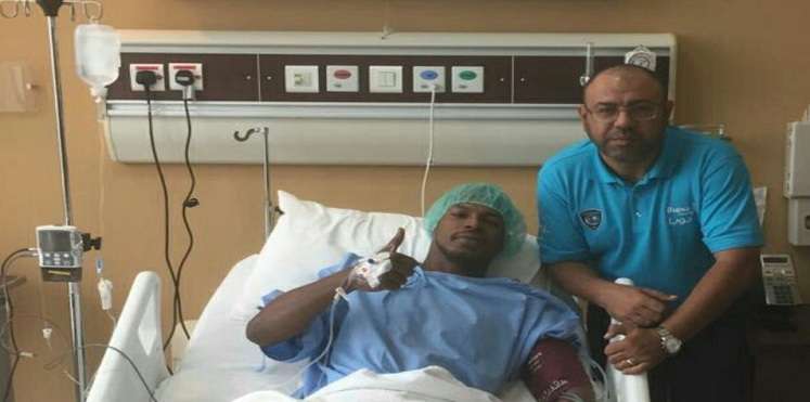 شراحيلي بعد اجرائه لعملية جراحية