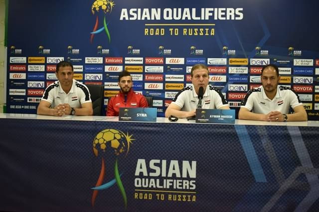 من المؤتمر الصحفي لمدرب سوريا