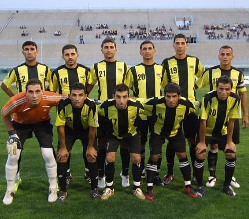 فريق الحسين اربد قبل بداية المباراة