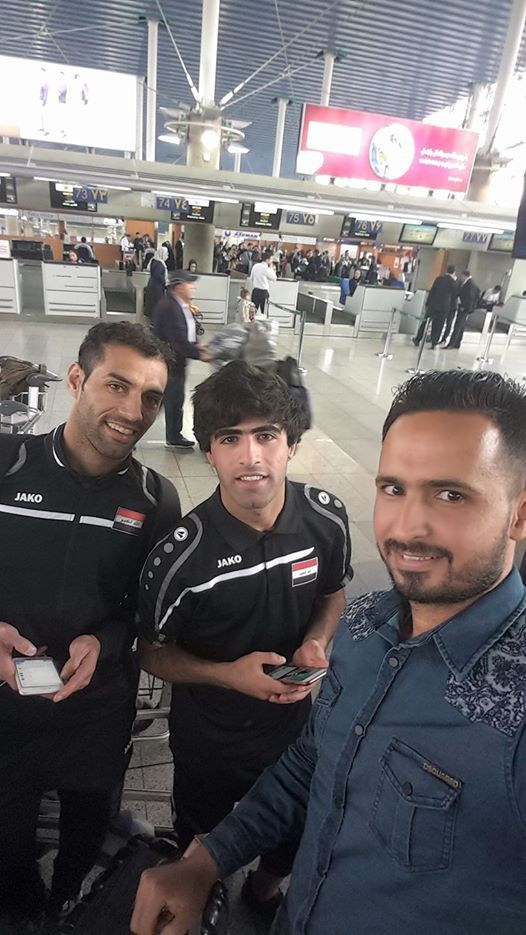 المنتخب العراقي في مطار طهران