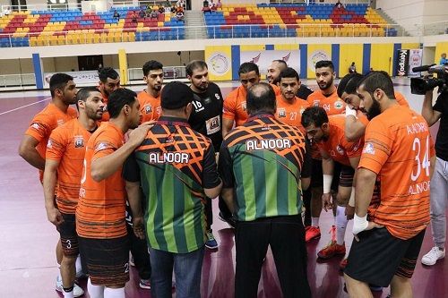 لاعبو فريق كرة اليد بنادي النور