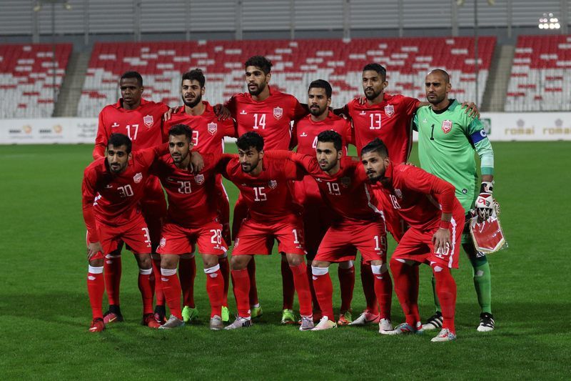 صورة أرشيفية للاعبي منتخب البحرين