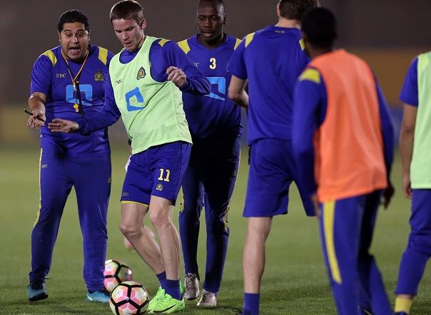 جانب من تدريبات النصر 